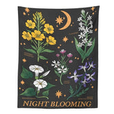 Lofaris Fresh Nature Floral Moon Still Life Family Wall Tapestry